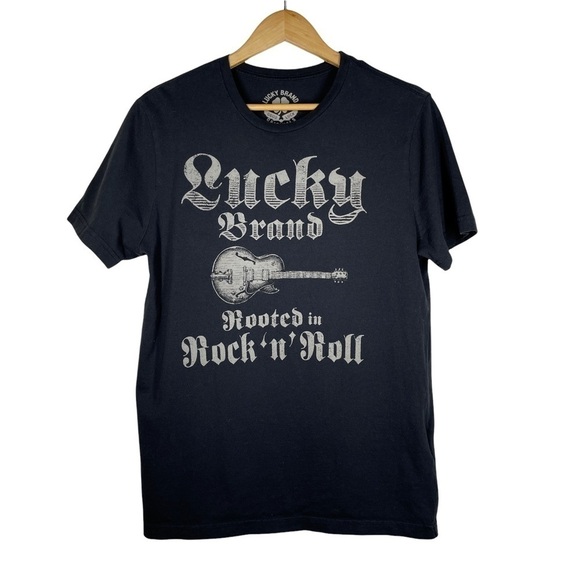 Lucky Brand Rooted In Rock n Roll Graphic Tee M - Picture 1 of 6